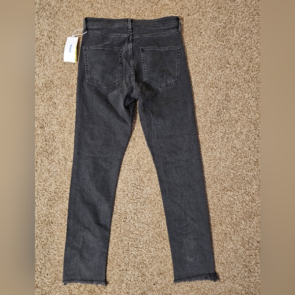 Womens H&M Denim Black Jeans with Black Rhinestones - Sz: 30 (Fits Like A 28/29) - Picture 2 of 11